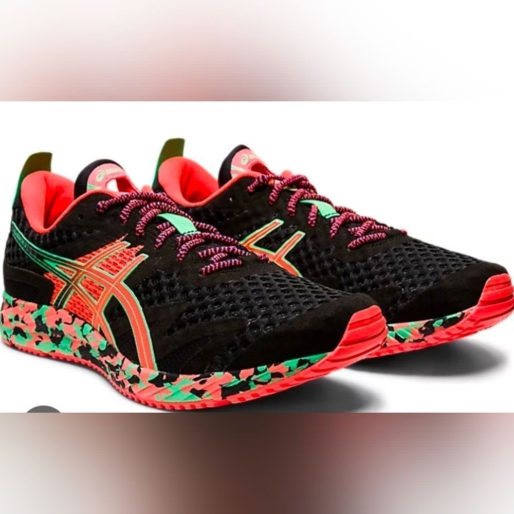FLASH SALE- Men's ASICS Gel-Noosa Tri 12 Black and Neon Running Shoes